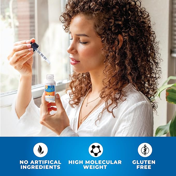 Hyalogic Synthovial Seven - Oral Hyaluronic Acid Supplement 1oz (Pack of 2) - Liquid HA Supports Skin, Eye, and Lip Hydration - Gluten-Free, Vegan