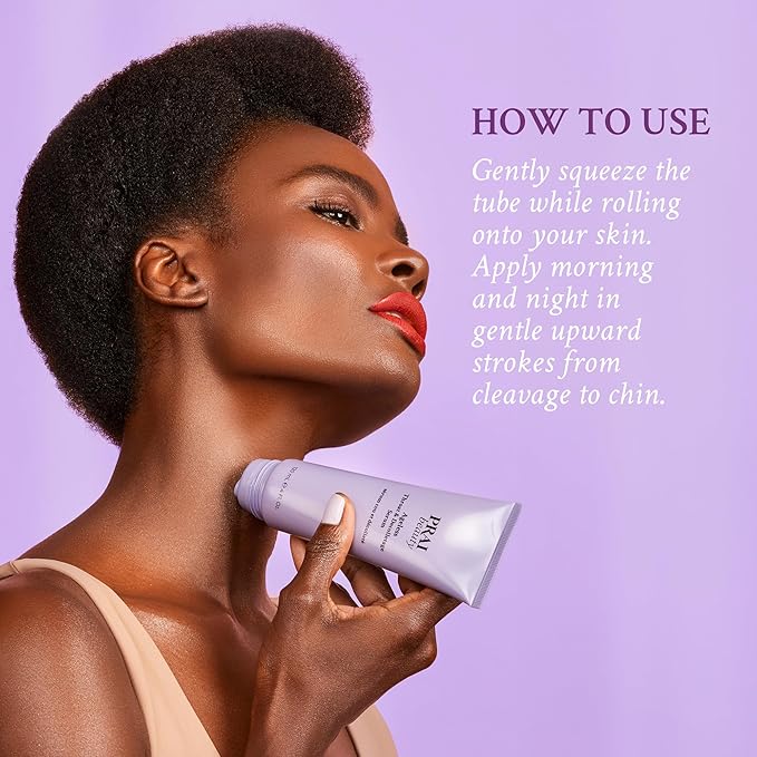 PRAI Beauty Ageless Throat & Decolletage Serum for Instantly Ageless Neck | Neck Firming and Tightening Serum | Anti-Aging Serum that Shields Skin from Damage and Improves Skin Tone + Colour | 4 Oz