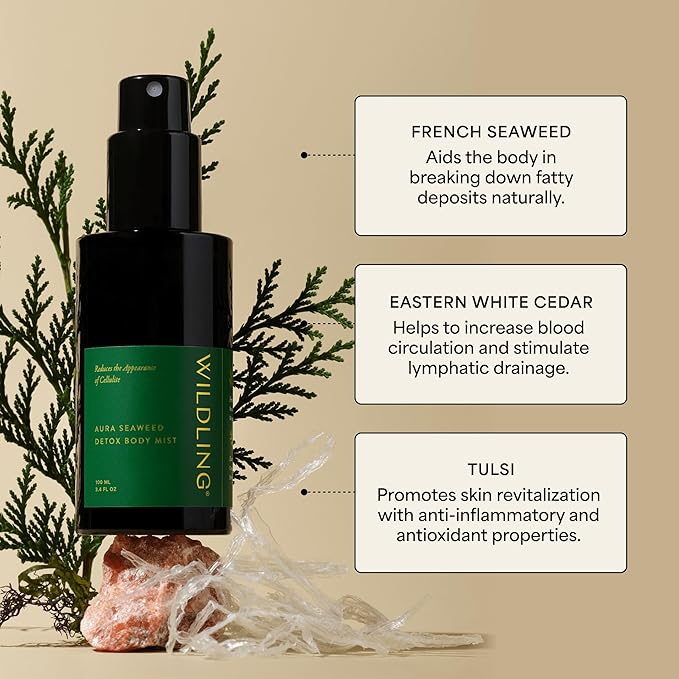 WILDLING Aura Rose Pepper Toning Body Oil I Hydrate, Smooth, Tone+Tights Skin w/ Wild Rose Pepper, Mastic+Organic Helichrysum I Cellulite Smoothing,Lymphatic Drainage and Blood Circulation Improvement