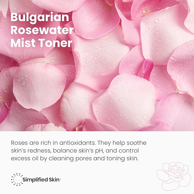 Rose Water Spray for Face & Hair (2-Pack) - Organic USDA Certified Rosewater Facial Toner - Alcohol-Free Makeup Setting Hydrating Face Mist - Anti-Aging Toner Spray