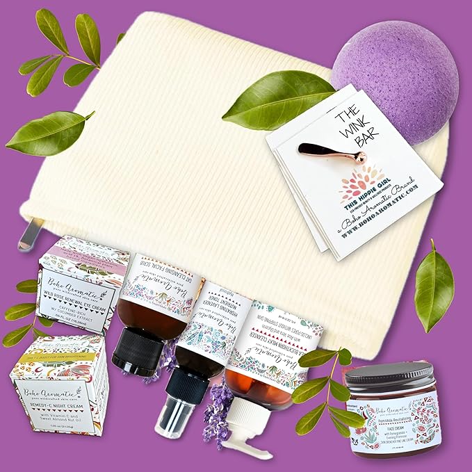 Natural Skincare Gift Set for Women β Hydrating Face Cleanser, Moisturizer & Eye Cream β Clean Beauty Facial Kit with Botanical Ingredients β Perfect Self Care or Birthday Gift by Boho Aromatic