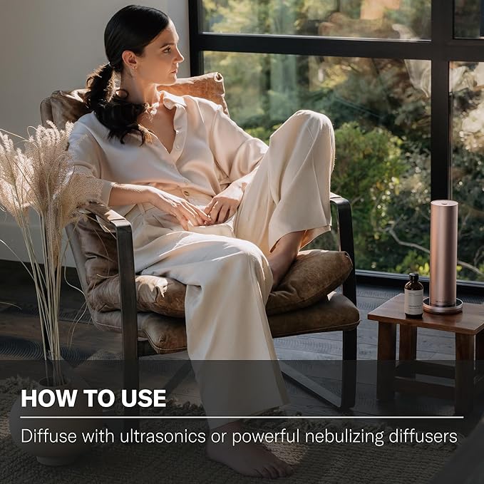 AromaTech Santal Aroma Essential Oil Blend: Luxury Hotel Inspired Aromatherapy with Amber, Vanilla, Cedar & Sandalwood for Ultrasonic Diffusers & Nebulizers - 4 fl oz, 120 mL