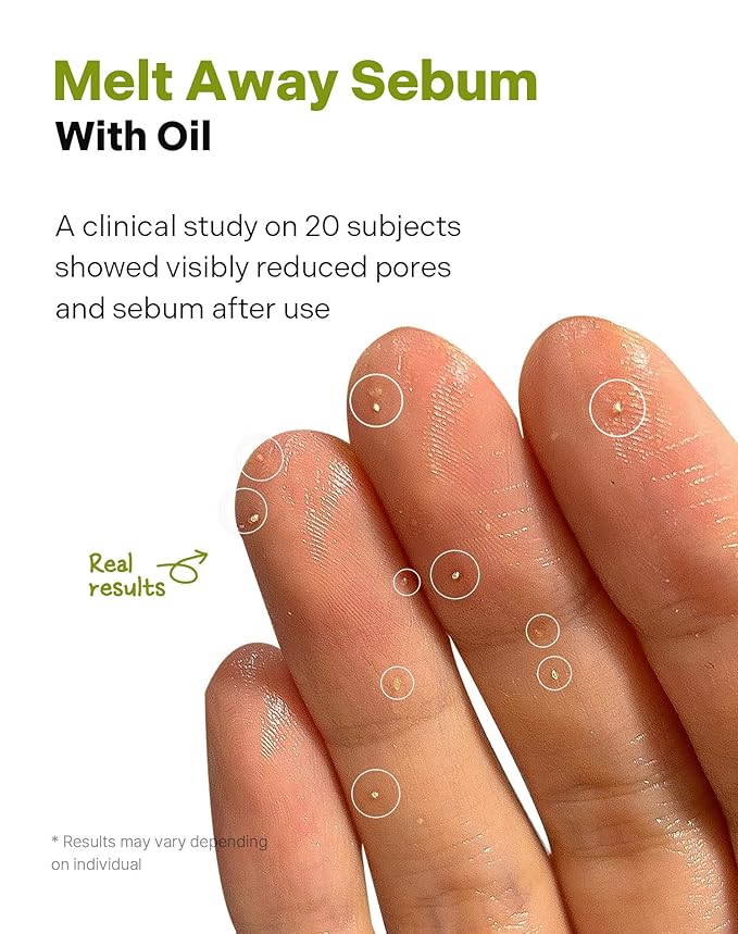 P.CALM Underpore Holy Basil Cleansing Oil β Holy Basil & Tea Tree for Deep Pore Cleansing, Blackhead Removal, and Makeup Removal, Korean Skincare (190ml / 6.42 fl.oz)