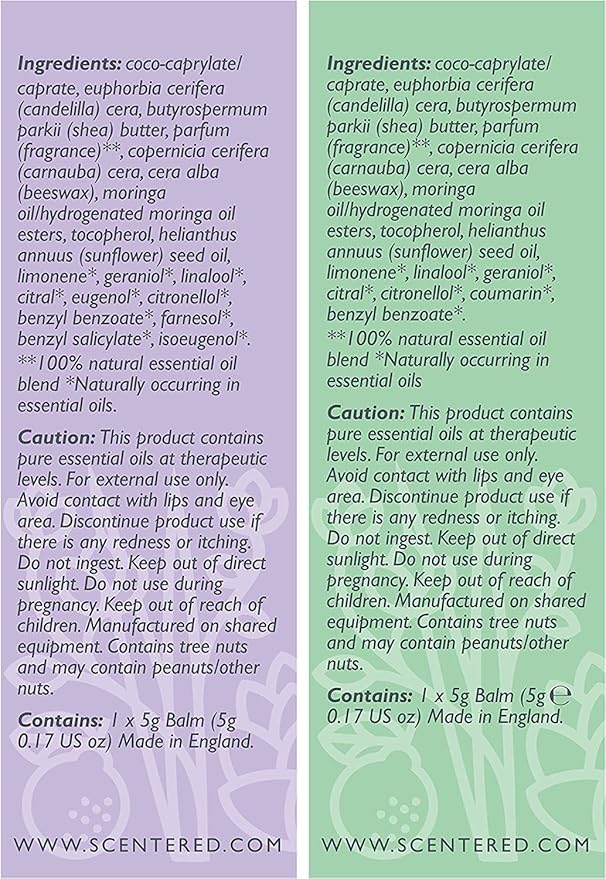 Scentered Aromatherapy Balm Stick Duo for Sleep & Stress-Relief - Roll On Essential Oil Blends of Lavender & Chamomile - Aromatherapy Gifts for Women - Sleep Well & De-Stress - Mothers Day Gift Ideas