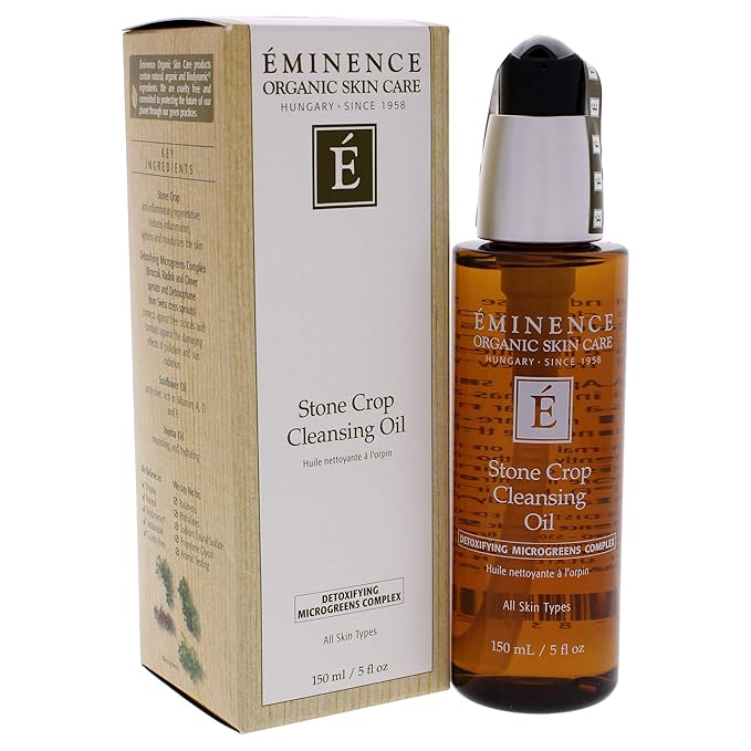 Eminence Organic Skincare Stone Crop Cleansing Oil, Multi, Unscented, 5 Fl Oz