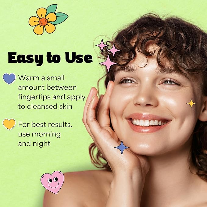 InstaNatural BESTIES Gentle Teen Gel Face Moisturizer | with Vitamin C, Hyaluronic Acid, Niacinamide | for Hydration, Smoothness, Even Skintone | Simple Skincare for Healthy Skin (for All Skin Types)