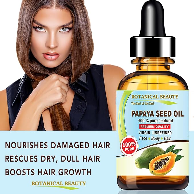 Botanical Beauty PAPAYA SEED OIL WILD GROWTH 100% Pure Natural Virgin Unrefined Undiluted Cold Pressed Carrier Oil for Face, Skin, Hair, Lip, Nails 2 Fl. oz. - 60 ml
