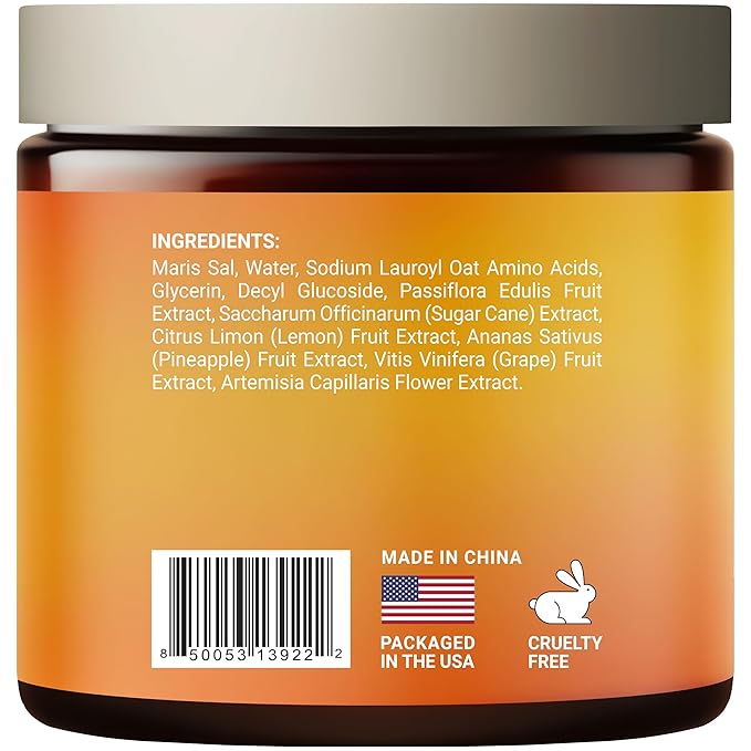Fruit Acid Body & Foot Scrub - Refreshing Exfoliating Body Scrub for Radiant Skin, 10 oz