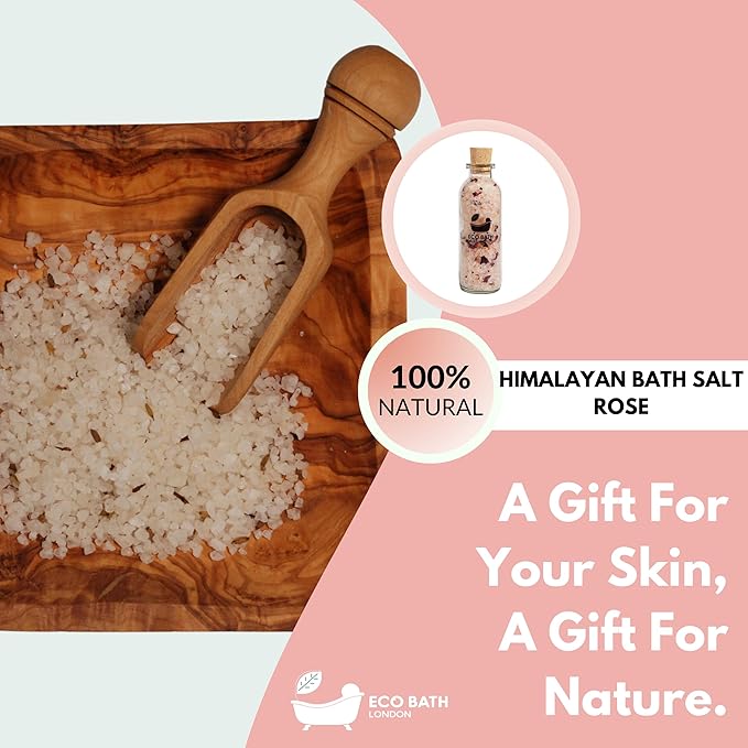 Himalayan Bath Salt - Luxurious Bath Salts for Relaxation, Skin Care, and Aromatherapy, Infused with Natural Ingredients (Various Scents) (Rose)