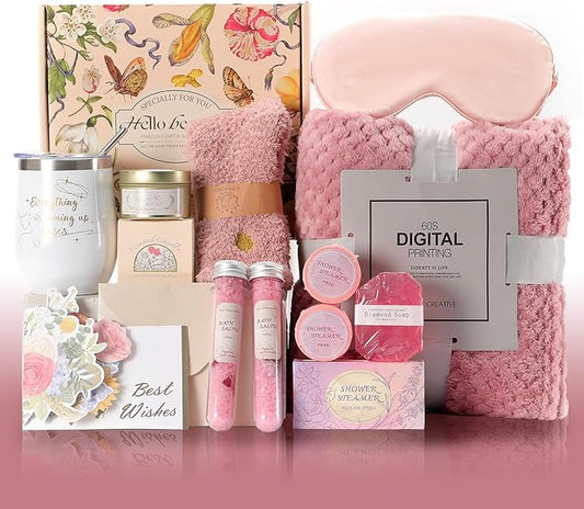 Valentine's Day gift for Women, Birthday Gifts for Women Who Have Everything, Spa Gifts Basket for Her, Get Well Soon Gift Sets for Girlfriend, Sister, Mother, Wife, Daughter.