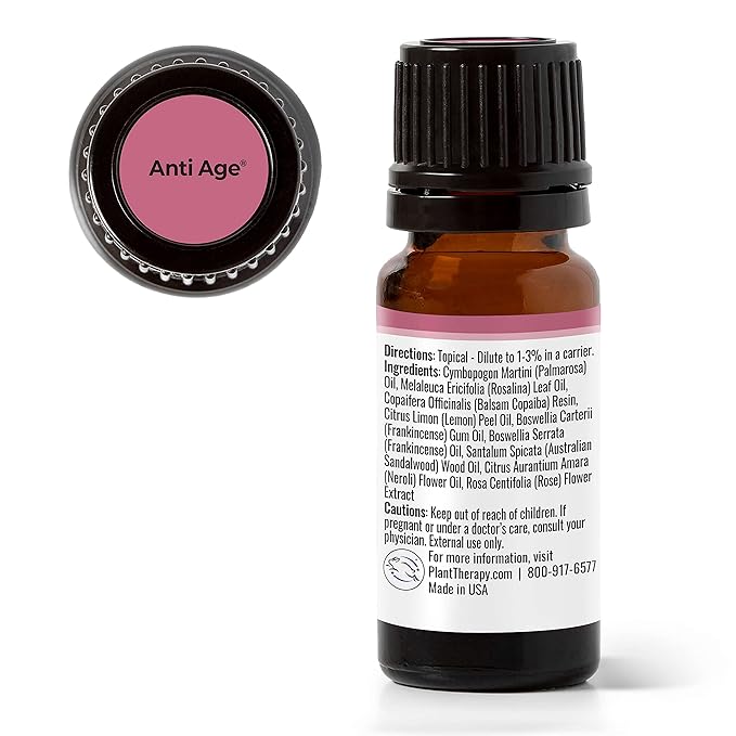 Plant Therapy Anti Age Essential Oil Blend 10 mL (1/3 oz) 100% Pure, Undiluted, Therapeutic Grade