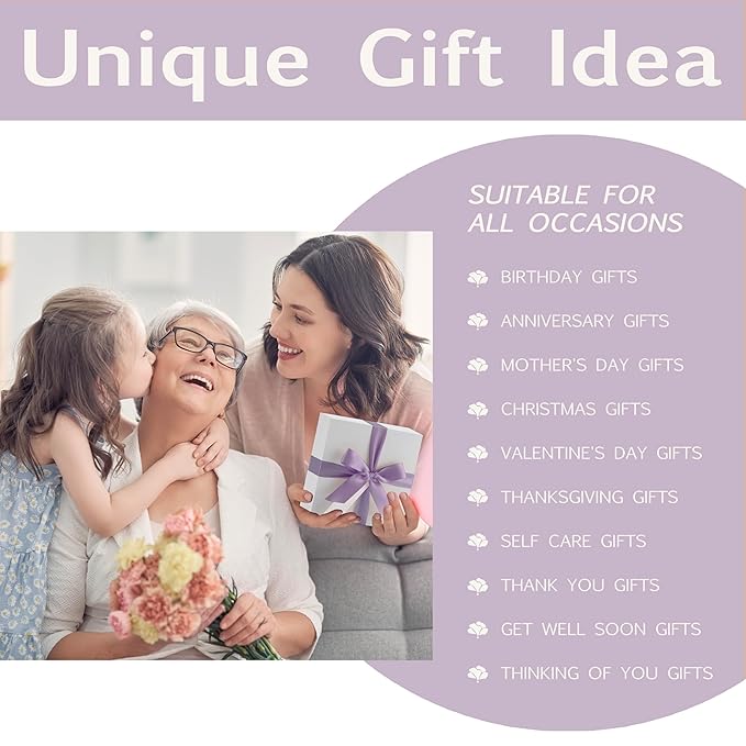 Lavender Spa Gift Set for Moms & Teachers – Gift Basket for Her - Thoughtful Gifts for Mother’s Day - Teacher Appreciation Gifts - Spa-Inspired at Home - Self-Care Essentials