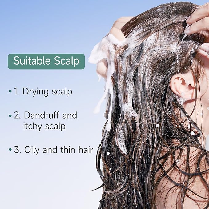 Scalp Exfoliating Scrub, Sea Salt Cleansing Scalp Scrub Shampoo, Relieves Itching, Greasy Or Dry Scalp and Dandruff, Contain A Scalp And Hair Care Massager