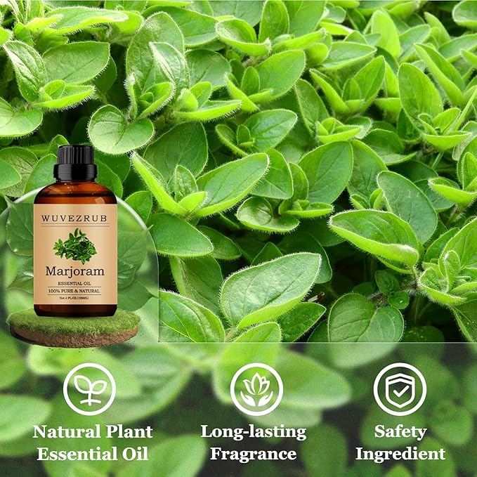 Marjoram Essential Oils 120ML, Pure Marjoram Essential Oil for Aromatherapy Diffuser - 4 Fl Oz