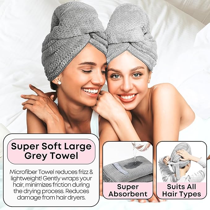 Bath Set for Women Christmas Beauty Spa Relaxation Kit: Includes Rice Shampoo Bar, Body Wash Bar, Soap Bar Holder, Wide-Tooth Hair Comb, and Microfiber Hair Towel β Perfect Bath Xmas Gifts for Women