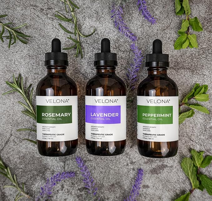 velona Rosemary Essential Oil - 4 Fl Oz | Hair growth | Therapeutic Grade 100% Pure and Natural | for Aromatherapy Diffuser, Massage, Skincare, Haircare, Soapmaking
