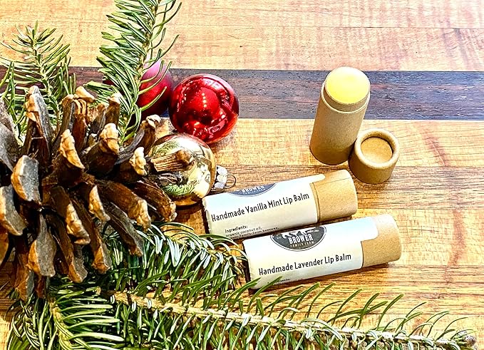 GreenWay 0.15oz / 4.25g Kraft Paperboard Lip Balm Tubes with Lids - 12 Pack Lip Gloss Tubes Refillable DIY Cosmetic Containers – Extra Thick Push-Up Bottom Lip Balm Containers - Brown