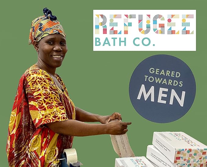 Mens Variety Bath Bombs, 2.5 oz Each, Cocoa Butter and Plant Based Ingredients, Vegan, Support Refugee Employment in The USA, Made in The USA