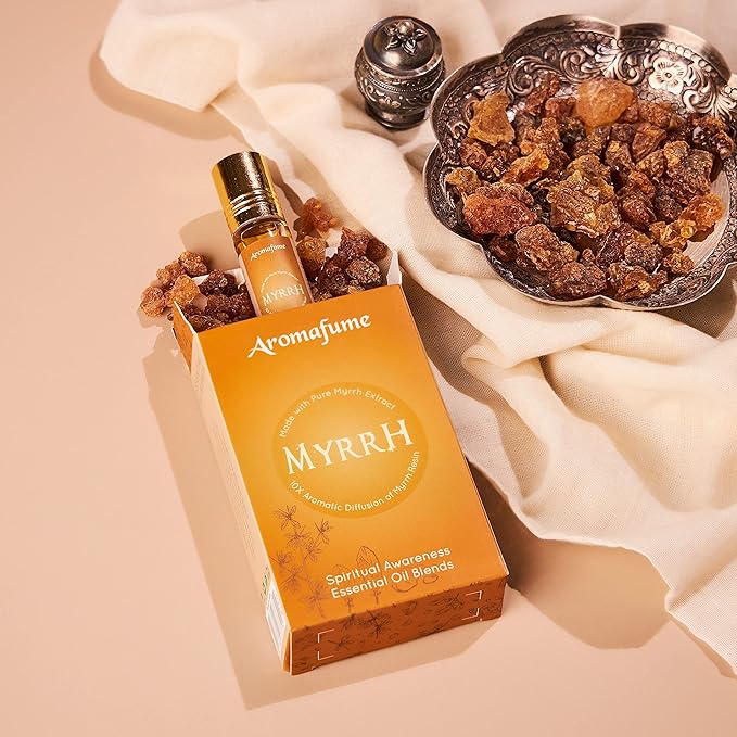 Spiritual Awareness Pure Resin Essential Oil Roll-On Blend Gift Set by Aromafume | 6 x 6ml | Frankincense, Copal, Benzoin, Frankincense&Myrrha | for Meditation, Spiritual Awakening & Prayer