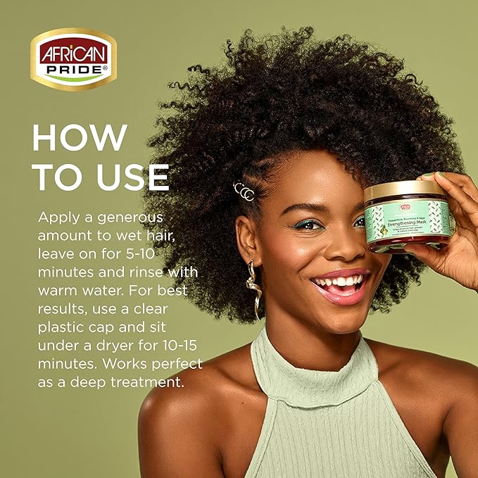 African Pride Feel It Formula, Hair Strengthening Mask - Peppermint, Rosemary, & Sage - Aids Growth, Nourishing Treatment for Split Ends & Dry Scalp for All Hair Types 12oz (Pack of 3)