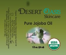 100% Pure Organic Jojoba Oil. Travel Size 1 oz plus 2 Pack Organic Unscented Lip Balms with over 70% Jojoba Oil. 100% Natural. By Desert Oasis Skincare (1 fl oz/29 ml)
