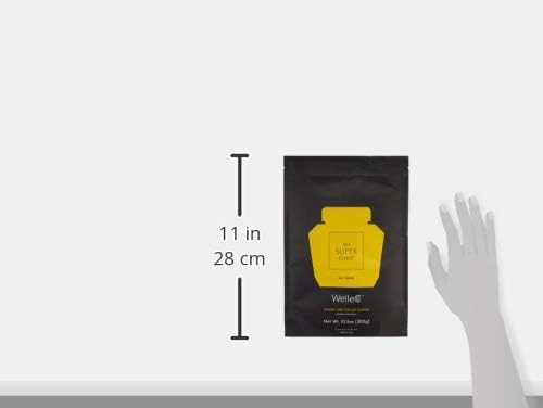 WelleCo The Super Elixir Daily Greens Powder, Probiotic Drink Mix with Whole Foods, Gluten Free, Vegan Gut Health Powder, Energy, Immunity, Healthy Skin, Hair & Nails (300g, Lemon Ginger)