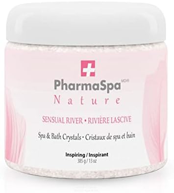 Nature: Spa and Bath Crystals with All-Natural Extracts - 385 g/13 oz – Epsom Bath Salt for Hot Tub Aromatherapy and Relaxation – Gluten Free, Parabens Free, Cruelty Free (Sensual River)