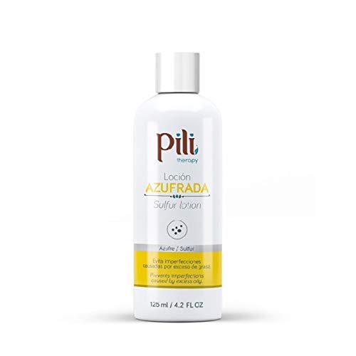 Pili Sulfur Lotion – Helps Control Oily Skin & Reduce Shine – Lightweight Face & Body Skincare – Fast-Absorbing & Non-Greasy Formula – 4.2 fl. oz.