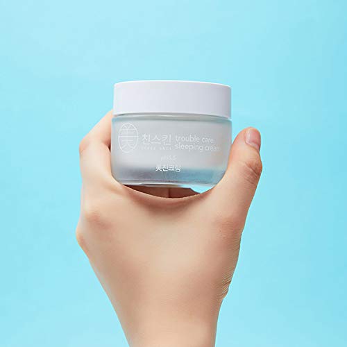 CRAZY SKIN Skin Repair Trouble Care Overnight Sleeping Face Mask 1.76oz | Overnight Facial Cream | Moisturizer for Acne-Prone Skin | Pore Minimizer Cream Mask with Eggplant Extract, Salicylic acid