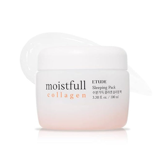 ETUDE Moistfull Collagen Sleeping Pack 100ml #22 | Moist Smooth Skin| Facial Moisturizing Care Night Cream Makes Your Skin Bouncy & Dewy | Facial Lotion for Dry, Sensitive, Oily Skin | K-beauty