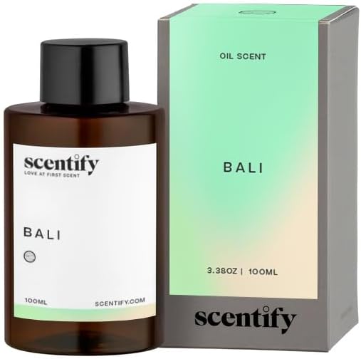 Scentify Bali Aroma Oil Refill Scent for Oil Diffusers - Lemon, Green, Amber, Musk, Woody Scents - Luxurious Relaxing Aromatherapy Diffuser Fragrance 100ml, 3.38 oz