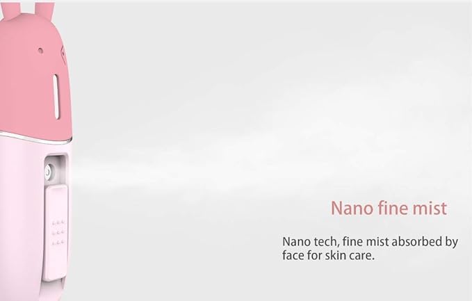 Nano Facial Mister, Clean Face Cool Mist, Portable Rechargeable Facial Sprayer - Moisturizing & Hydrating for Skin Care, Makeup, Eyelash Extension, Travel (Blue)