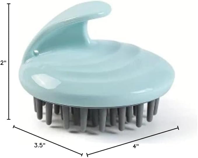 Silicone Scalp Massager Brush: Gentle and Convenient Hair Cleaning, Exfoliating, and Scalp Massage Tool with Soft Silicone Handle – Suitable for All Ages, Wet and Dry Hair, Perfect for Hair Salons