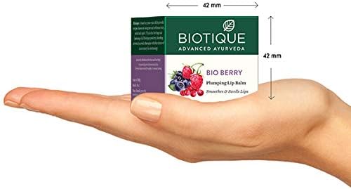 Biotique Bio Berry Plumping Lip Balm 12 Gm I Soothes & Swell Lips I Unscented Lip Repair Lip Balm for Dry, Cracked Lips I For Men, Women, and Children. Great for Gifts
