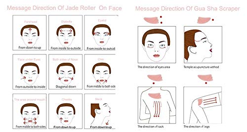 Jade Roller for Face –Rose Quartz Face Roller and Gua Sha Set for Skincare,Und #11