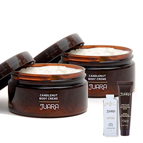 Juara - Candlenut Body Creme | Moisturizing Lotion | Dry Skin Hydration | Skin, Hands & Feet Cream | Soothing Skincare Balm | Cruelty Free, Paraben & Sulfate Free, Vegetarian | 7.5 oz (2-Pack)
