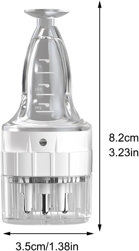 SYCOOVEN Scalp Applicator Comb for Hair Scalp Treatment, Hair Oil Root Comb Massager for Hair Growth, Essential Oil Bottle (White)