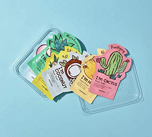 TONYMOLY Super Food Mask Bowl, Sheet Face Mask Set, Korean Skincare to Replenish & Hydrate Tired Skin, 0.74 oz