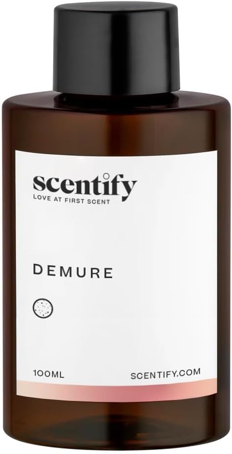 Scentify Demure Aroma Oil Refill Scent for Oil Diffusers Luxurious Relaxing Aromatherapy Fragrance 100ml, 3.38oz