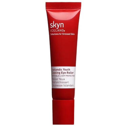 Skyn Iceland Icelandic Youth Cooling Eye Serum Hyaluronic Acid Skincare for Puffy Eyes Dark Circles & Wrinkles with Blue Light Protection, 0.4 Fl. Oz.