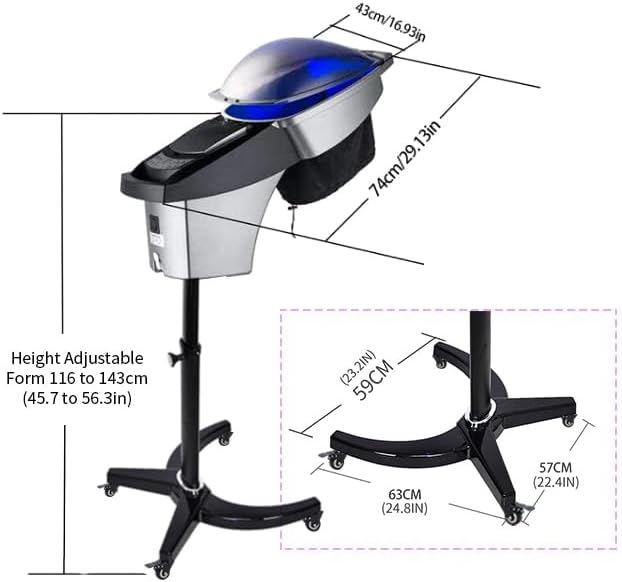 Salon Hair Steamer, Professional O3 Ozone Micro Mist Hair Steamer Accelerator Color Processor Hair Treatment
