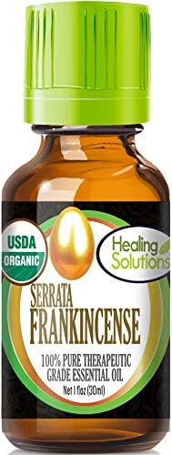 Healing Solutions 1 oz (30 ml) Organic Frankincense Essential Oil for Skin and Face, Pure Frankincense Oil