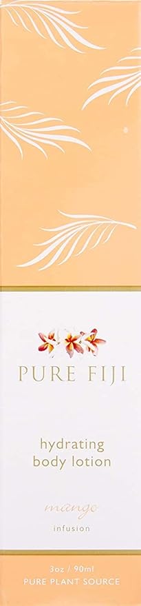 PURE FIJI Body Lotion Hydrating - Moisturizing Lotion for Dry Skin with Coconut Milk and Vitamin E, Organic Body Lotion For Women and Men, Mango Scent, 3 oz