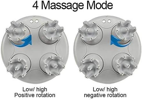 cotsoco Electric Scalp Head Massager, Scalp Hair Massage Waterproof Head Massager with 4 Heads 84 Nodes for Hair Growth and Stress Release Massage White