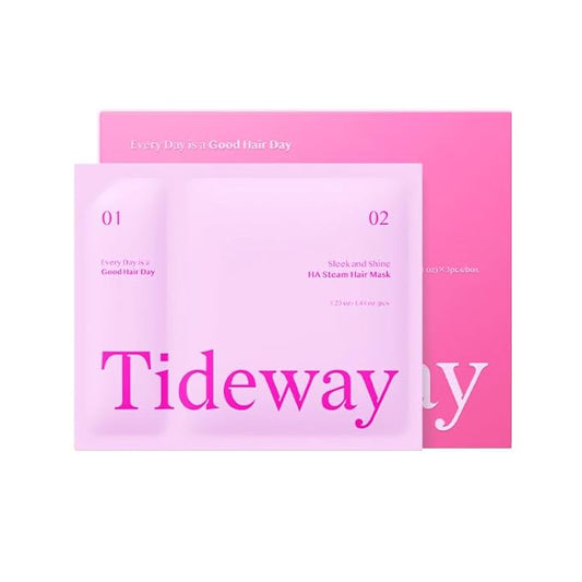 TIDEWAY Self-Heating Steam Hair Mask – Deep Repair for Damaged, Frizzy Hair | 5D Hyaluronic Acid + Triple Keratin | Fast Salon-Level Care in 5 Mins