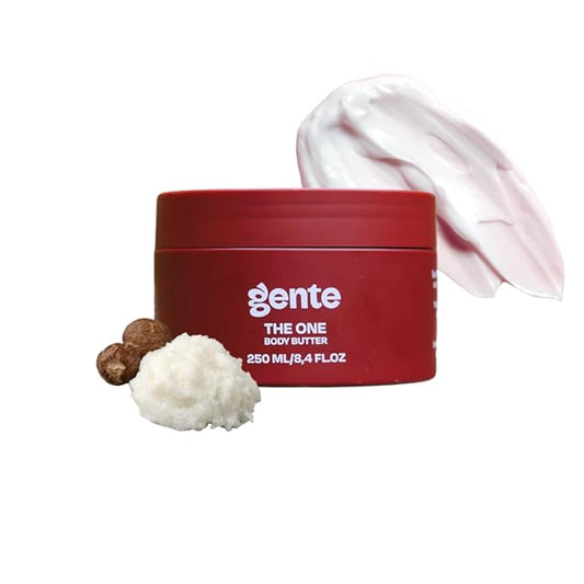Gente Beauty The One Body Butter Intense Moisturizer with Cupuaçu, Hyaluronic Acid & Pracaxi Oil for Deep Hydration & Smooth Skin– 8.4 fl oz