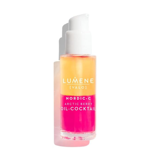 Lumene Nordic-C [Valo] Arctic Berry Face Oil - Antioxidant-Rich, Hydrating Serum with Vitamin C, Vitamin E & Hyaluronic Acid - Replenishes and Plumps Dry Skin - Vegan Skin Care (30 ml)