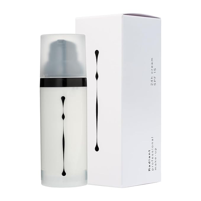 24 Hour Face Cream SPF 15 By Radiant Professional - Oil Free Moisturizer For All Skin Types - Anti Aging Face Cream With Vitamin E For Improved Elasticity - Prevents Fine Lines & Wrinkles - 1.69 oz.