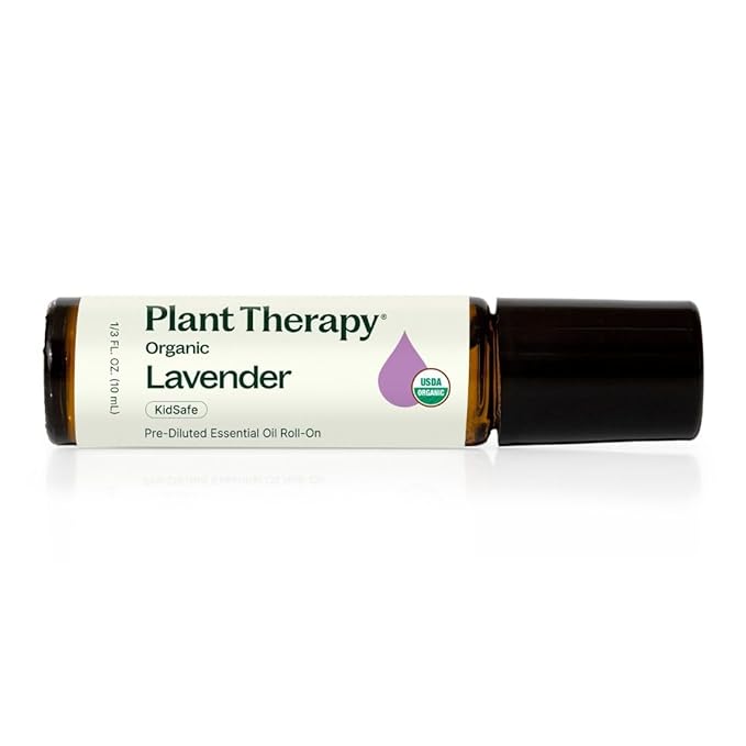 Plant Therapy Organic Lavender Essential Oil 100% Pure, Pre-Diluted Roll-On, Natural Aromatherapy, Therapeutic Grade 10 mL (1/3 oz)