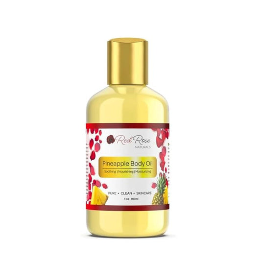 Pineapple Body Oil, 100% Natural, Hydrating & Deep Moisturizing, Bath and Body Oil For Women, Tropical Long Lasting Fragrance, Vegan - 4 oz.